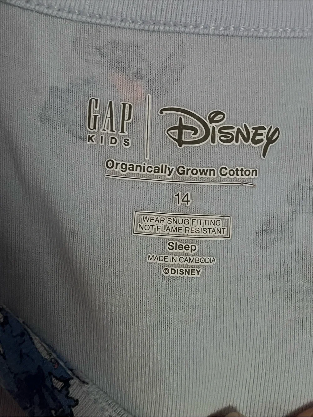 GAP Stitch summer pajamas.